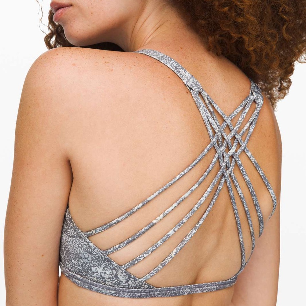 Lululemon Strappy Back Sports Bra in Gray
